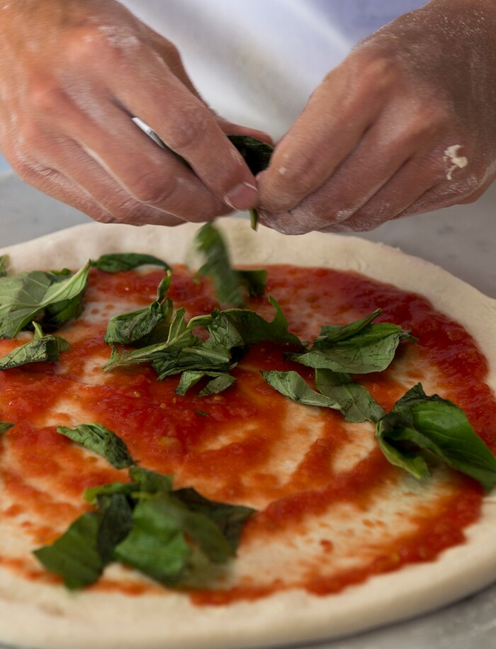 Leah Hogsten  |  The Salt Lake Tribune
Pizza Nono, the new wood-fired pizza "store" in SLC's 9th and 9th neighborhood offers "quality and simple" pizzas, artisan salads and seasonal sides. 

