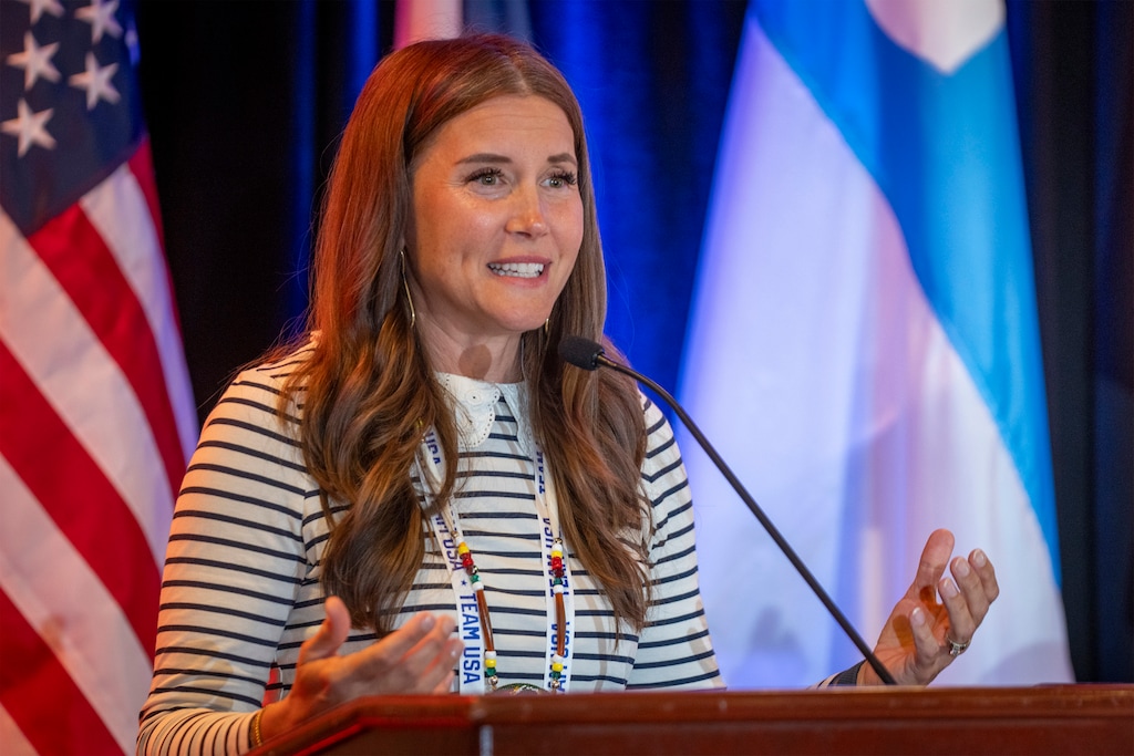 (Rick Egan | The Salt Lake Tribune) Salt Lake City Erin Mendenhall, shown in September, vowed to defend residents against federal immigration enforcement Tuesday during her State of the City address.