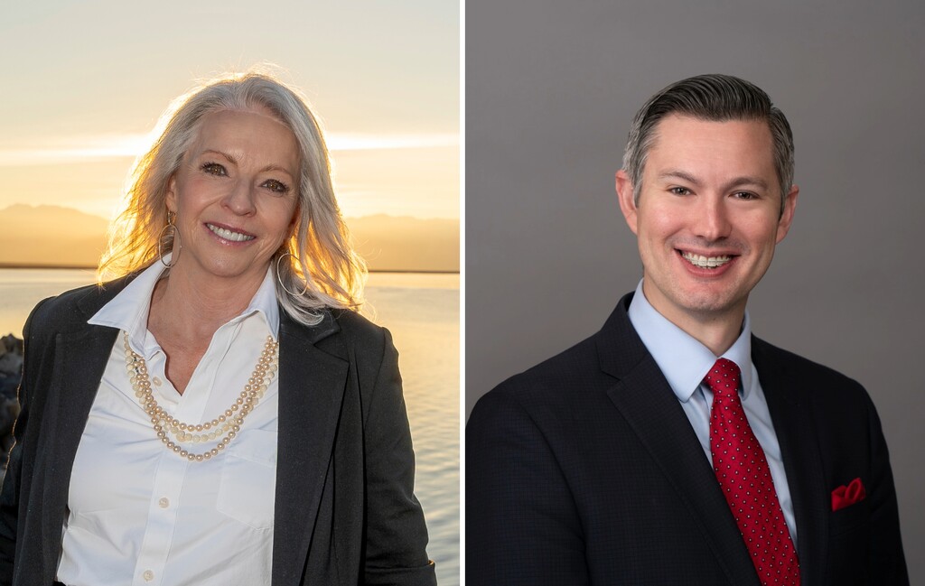 (Stevenson campaign; Utah Legislature) Democrat Dawn Stevenson, left, and Republican Anthony Loubet, candidates for the House District 27 election.