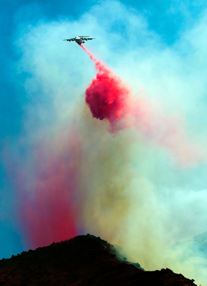 (Rick Egan  |  The Salt Lake Tribune) Crews battle the Green Ravine fire as it continues to burn near Tooele, Wednesday, Sept. 4, 2019.