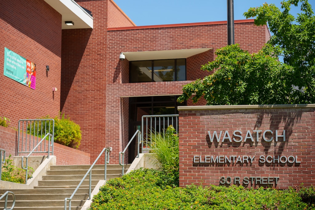 (Trent Nelson  |  The Salt Lake Tribune) Wasatch Elementary School in Salt Lake City on Tuesday, July 25, 2023. The Salt Lake City school was named this week as a 2023 National Blue Ribbon School.