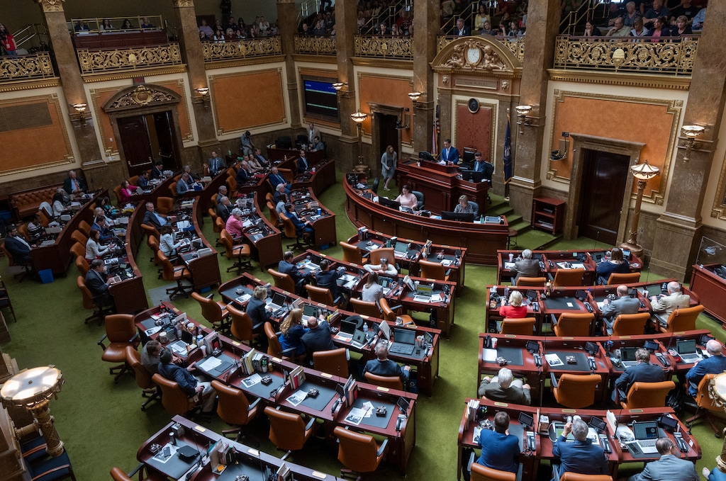 (Rick Egan | The Salt Lake Tribune) The Utath Legislature meets, March 25, 2022.