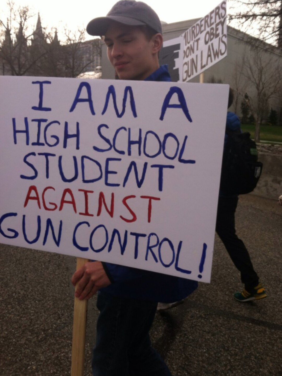 (Courtney Tanner | The Salt Lake Tribune) Levi Rodas attends Orem High School. He's marching to show "not every student is against guns after these shootings."