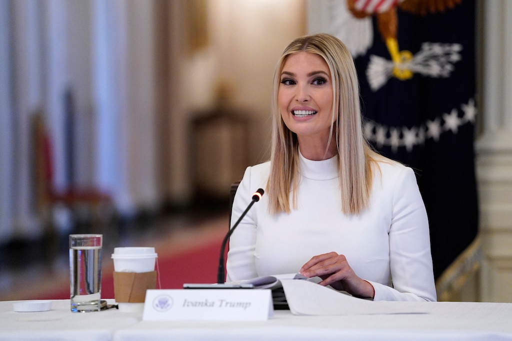 (Evan Vucci | AP photo)
In this June 26 photo, Ivanka Trump speaks during a meeting with the American Workforce Policy Advisory Board, in the East Room of the White House, in Washington. A new White House-backed ad campaign aims to encourage people who are unemployed or unhappy in their jobs or careers to “find something new.”