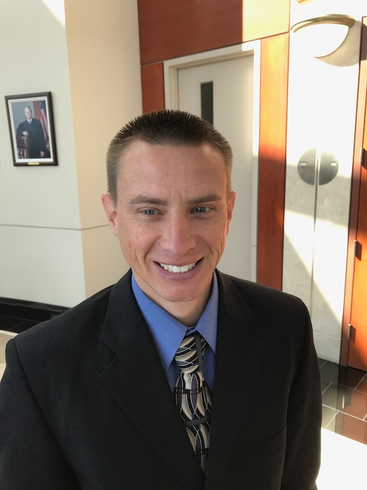 (Photo by Nate Carlisle/ The Salt Lake Tribune) Lance Bess smiles after leaving the Utah Supreme Court on Oct. 12, 2018. Bess was a Unified Police Department officer who was convicted of a misdemeanor count of brandishing a firearm after investigating why a duck hunter had fired in his direction. Bess’ lawyers argued before the Utah Supreme Court that he had a presumption of innocence because he was a police officer.