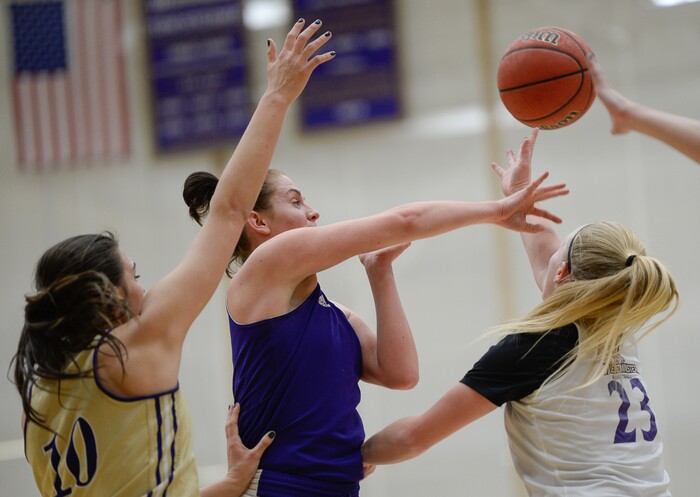 (Francisco Kjolseth  |  The Salt Lake Tribune)  The Westminster College women's basketball team practices in the Behnken Field House on Tuesday, Jan. 29, 2019.
