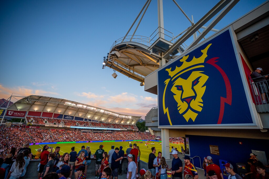 (Trent Nelson  |  The Salt Lake Tribune) Rio Tinto Stadium as Real Salt Lake hosts Columbus Crew, MLS soccer in Sandy on Saturday, June 25, 2022.