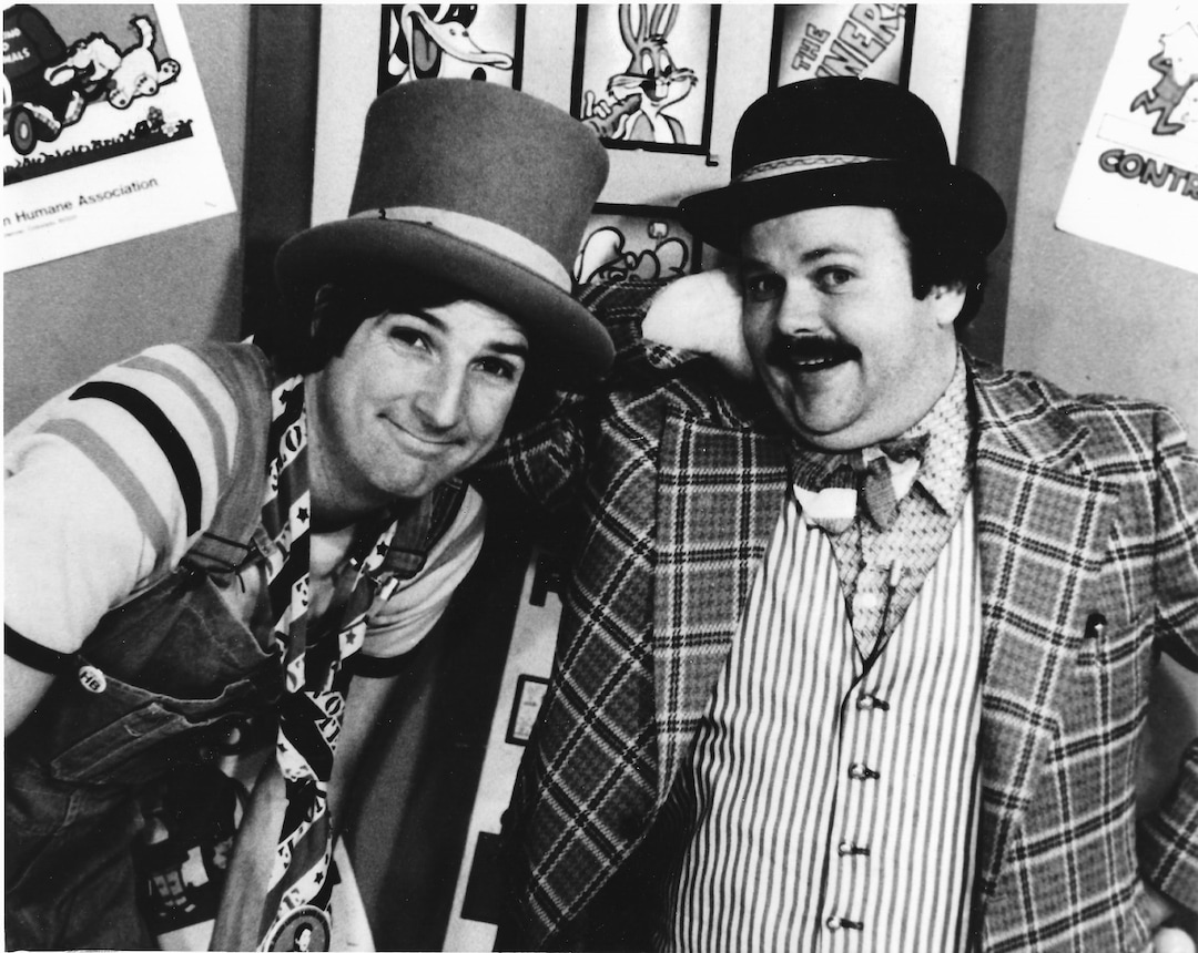 (photo courtesy Randy Lovoi) Larry John (right) as Cannonball and Randy Lovoi as Harvey, the stars of KTVX's long-running children's show "Hotel Balderdash." John died Feb. 19. 2018, in Mesa, Ariz., at the age of 69.