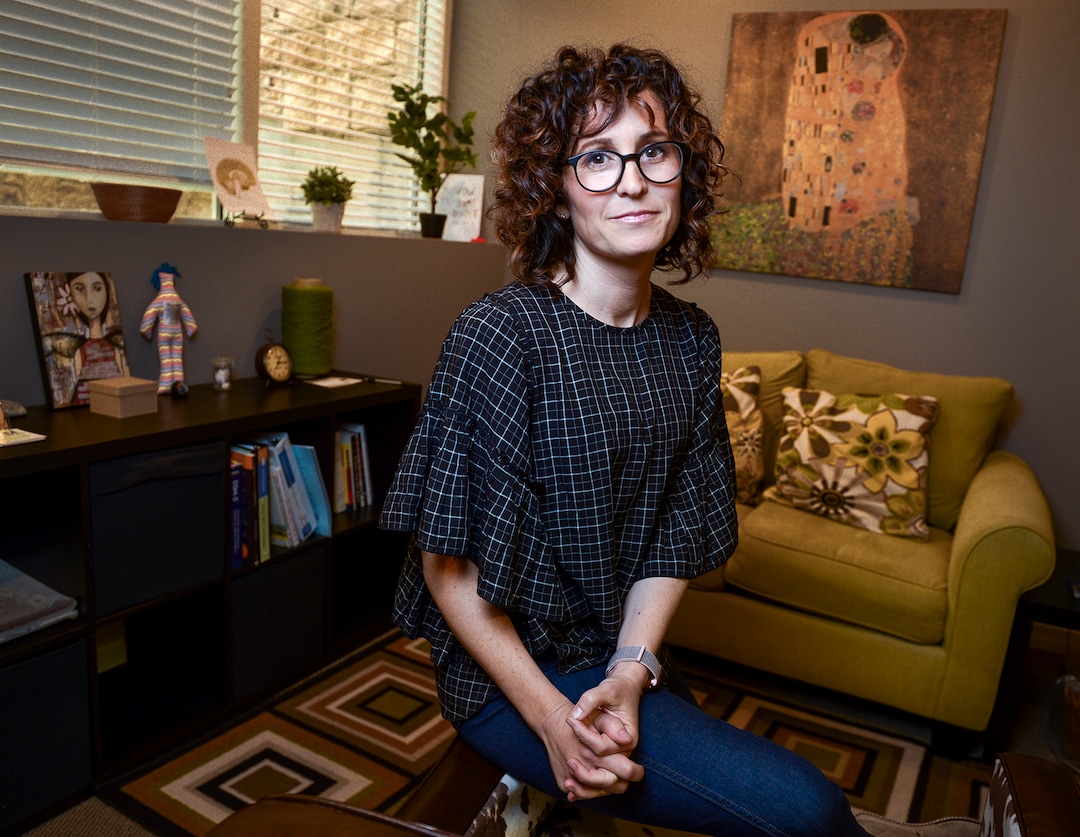 (Leah Hogsten  |  The Salt Lake Tribune) Kristin Hodson is one of the leaders of the new sex-positivity movement happening in Utah. Hodson and her group of therapists with The Healing Group, focuses on sex and sex-positivity, Thursday, March 15, 2018. 