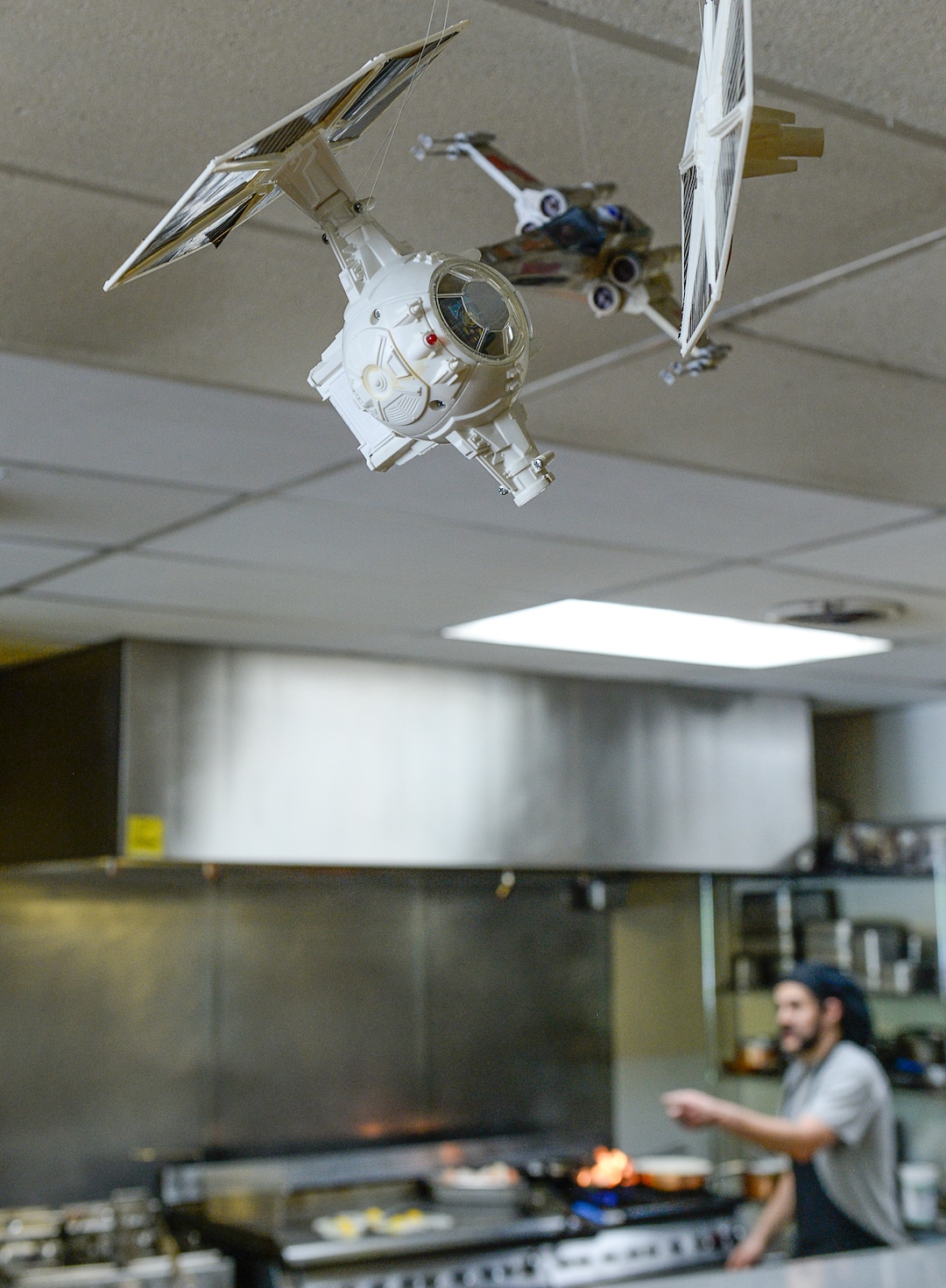 (Francisco Kjolseth  |  The Salt Lake Tribune)  The Twin Suns Cafe in Sugar House has a "Star Wars"  theme and showcases the memorabilia collected by chef and owner Daniel Cantu.