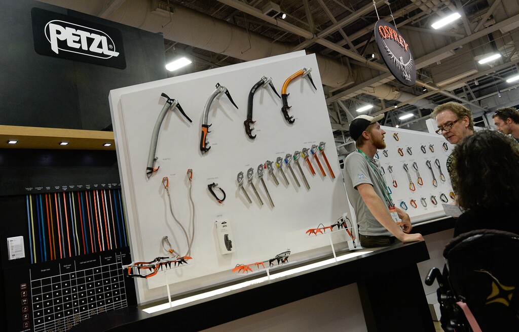 Francisco Kjolseth  |  The Salt Lake TribuneMany local outdoor companies will soon be traveling to Colorado, including Petzl as the Outdoor recreation industry stages their last trade show in Utah on Wed. July 26, 2017, before moving to Denver after two decades in Salt Lake City. 
