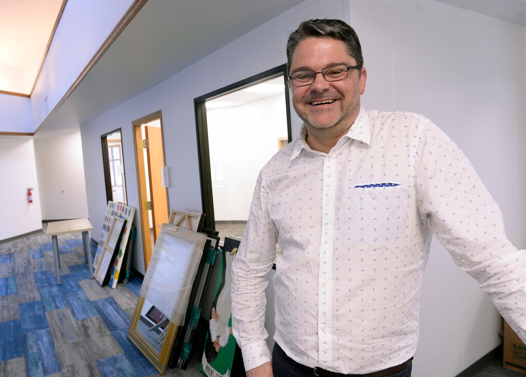 (Al Hartmann  |  The Salt Lake Tribune) 	
Rob Moolman, new executive director of the Utah Pride Center. He and the staff are in the process of moving in and setting up the new location at 1380 S. Main St. in Salt Lake City.