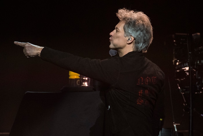(Chris Detrick | The Salt Lake Tribune) Jon Bon Jovi performs during the 'This House Is Not for Sale' Tour at Vivint Smart Home Arena Friday, March 16, 2018.