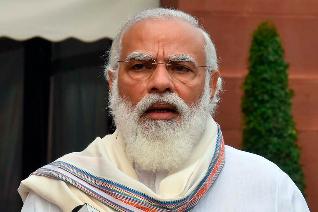 (India Government Press Information Bureau via AP, File)

In this Sept.14, 2020, photo released by India Government Press Information Bureau, Indian Prime Minister Narendra Modi addresses the media as he arrives at the Parliament in New Delhi, India.