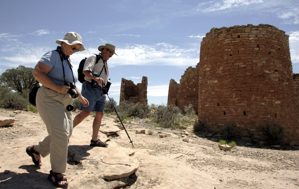 (Tribune file photo) Wendy and Scott Henderson of Livermore, Calif., tour Hovenweep National Monument in southern Utah in 2006.