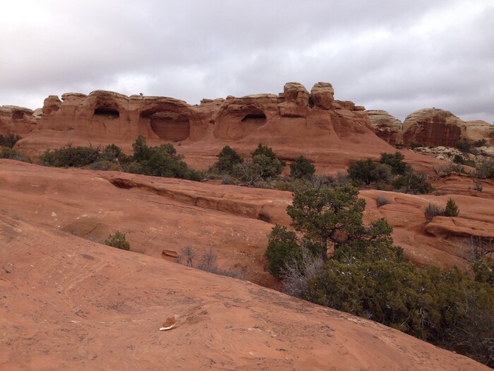 (Erin Alberty | The Salt Lake Tribune) Tapestry Arch, viewed Nov. 30, 2015 from the Broken Arch Trail at Arches National Park.