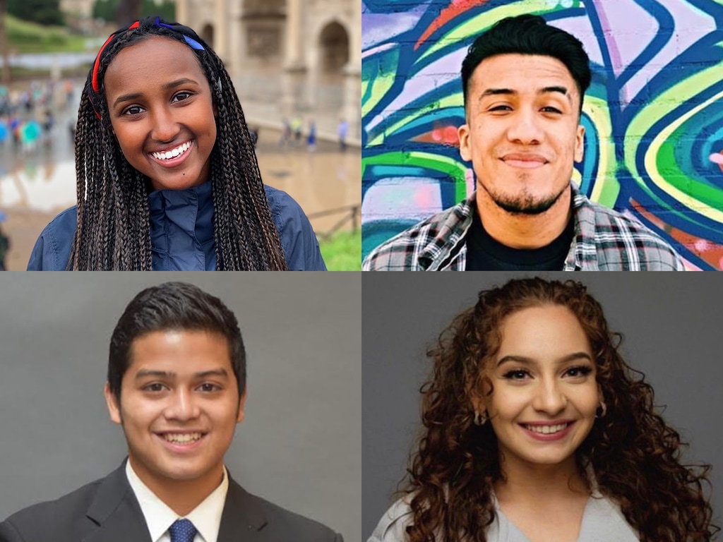 (courtesy photos) Ladan Mohamed, Cesar Valencia, Angel Sanchez and Veronica Aponte.