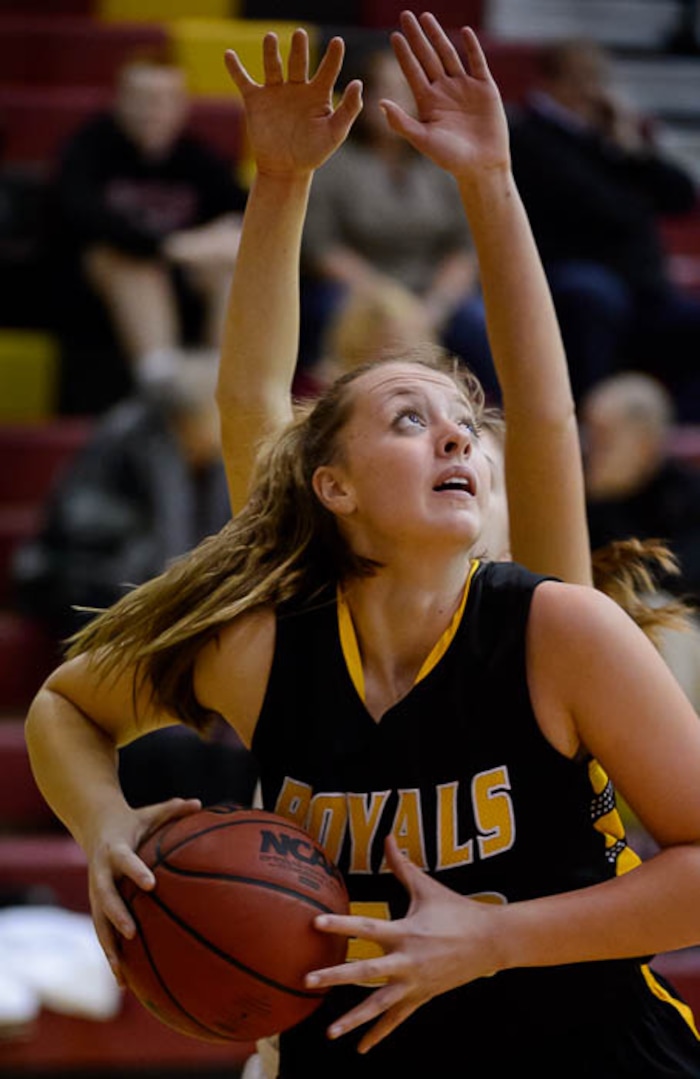 (Trent Nelson | The Salt Lake Tribune)  Roy's Josie Williams as the Viewmont Vikings host the Roy Royals, girls high school basketball in Bountiful, Wednesday January 31, 2018.