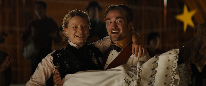 (Adam Stone  |  courtesy Sundance Institute) Mia Wasikowska (left) and Robert Pattinson play settlers crossing the country in David and Nathan Zellner's comedy "Damsel," which will screen in the Premieres section of the 2018 Sundance Film Festival.
