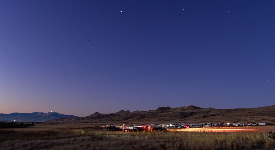 (Francisco Kjolseth  |  The Salt Lake Tribune)  A dawn glow welcomes riders and their horses for the 33rd annual Bison Roundup, Saturday, Oct. 26, 2019, on Antelope Island, a state park located near Syracuse in Davis County. Every year Utah wildlife and parks officials move the animals from across the island so they can be weighed, tagged and given health screenings.