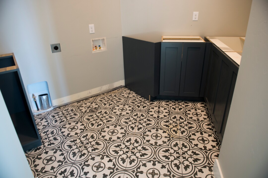 (Rick Egan  |  The Salt Lake Tribune)    Laundry room in a custom home in Riverton, Monday, Sept. 24, 2018.