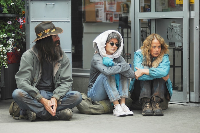 (Photo courtesy of Sergei Bachlakov/Lifetime) Skeet Ulrich stars as Brian David Mitchell, Alana Boden as Elizabeth Smart and Deirdre Lovejoy as Wanda Barzee in “I Am Elizabeth Smart.”