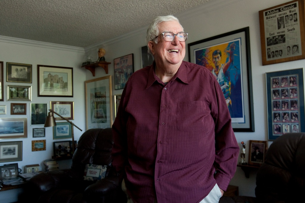 (Chris Detrick | The Salt Lake Tribune) Former Utah Jazz coach and executive Frank Layden at his home in 2011.