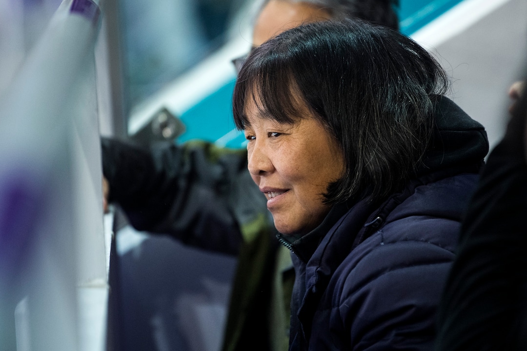 (Chris Detrick  |  The Salt Lake Tribune)  Hetty Wang reacts after watching her son Nathan Chen compete in the Men Single Skating Free Skating at Gangneung Ice Arena during the Pyeongchang 2018 Winter Olympics Saturday, Feb. 17, 2018. Chen landed a record six quadruple jumps, scoring 215.08.