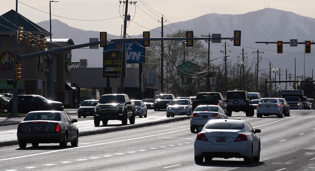(Francisco Kjolseth | The Salt Lake Tribune) There are more vehicles than ever on Utah roads, most of which are traditional, gas-powered models.