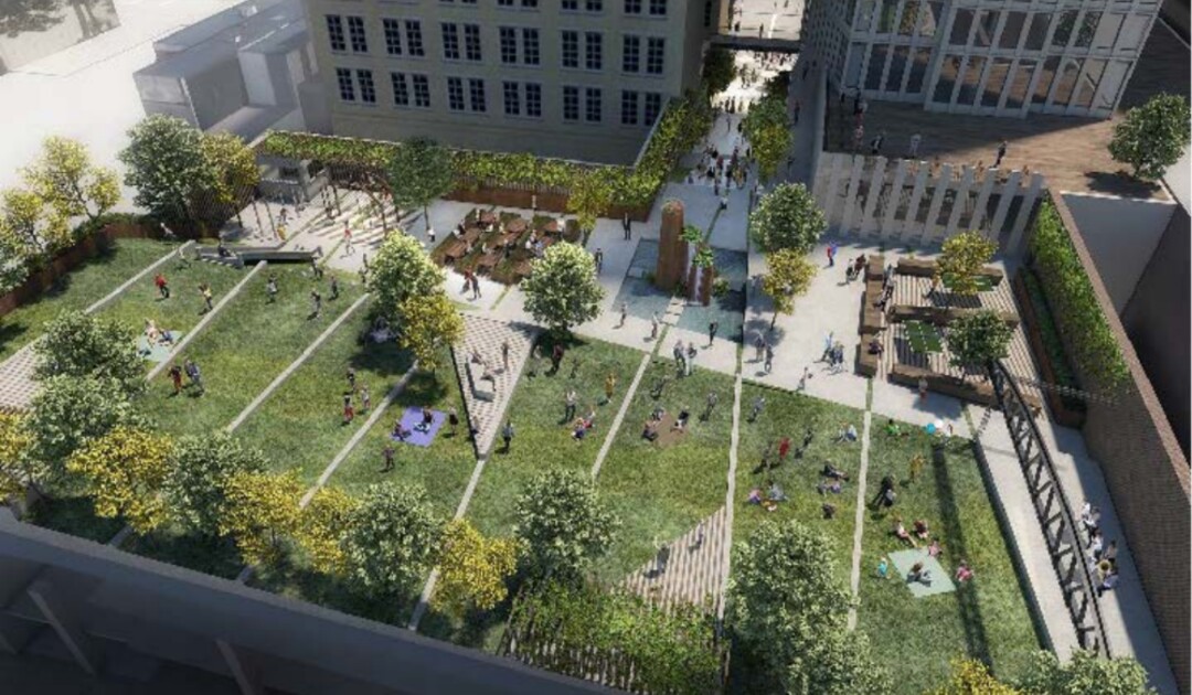 (Renderings courtesy of Salt Lake City Redevelopment Agency) Faced with prohibitive costs of completely renovating Utah Theater, city officials are now considering a proposal to redevelop the Main Street site with a mixed-use skyscraper at least 30 stories high, with affordable housing, a public green space, parking structure and reuse of key elements from the history theater.  The project could include a public green space, tentatively dubbed Pantages Park, linked to Main Street by a mid-block walkway.