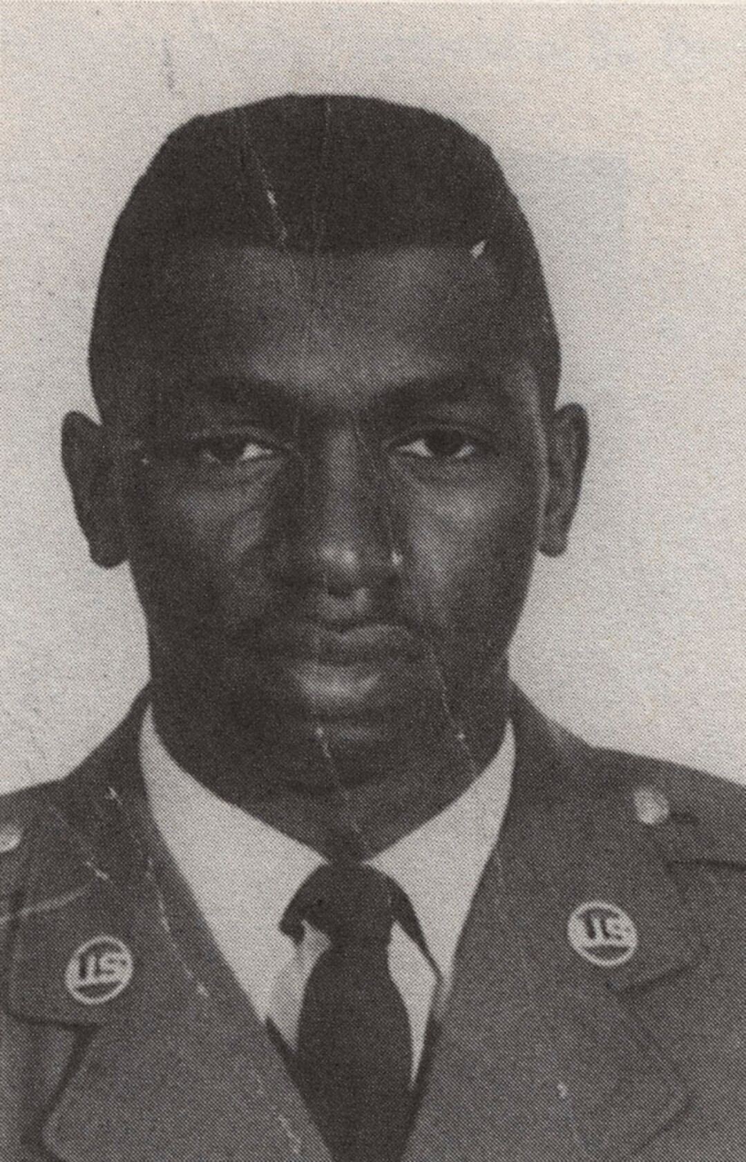 France Davis in uniform for basic training at Lackland Air Force Base, Texas