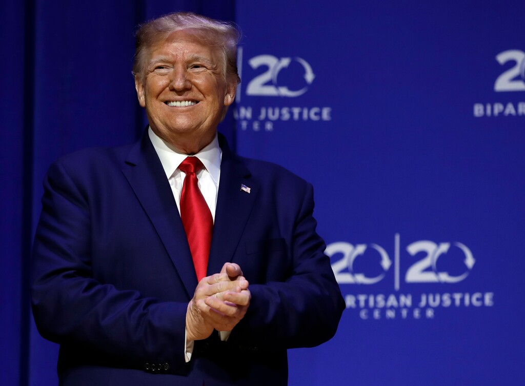 President Donald Trump arrives to speak to the 2019 Second Step Presidential Justice Forum at Benedict College, Friday, Oct. 25, 2019, in Columbia, S.C. (AP Photo/Evan Vucci)