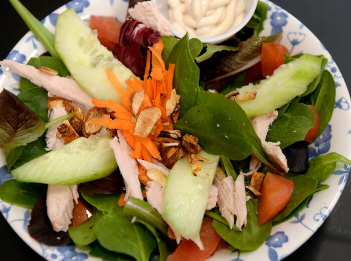 (Al Hartmann  |  The Salt Lake Tribune) 	Fresh turkey salad with roasted nuts, a longstanding favorite at Uptown Fare in Park City.