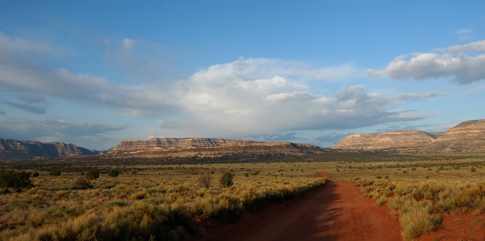 (photo courtesy Manny Mellor) Harris Wash Road near Hole in the Rock.