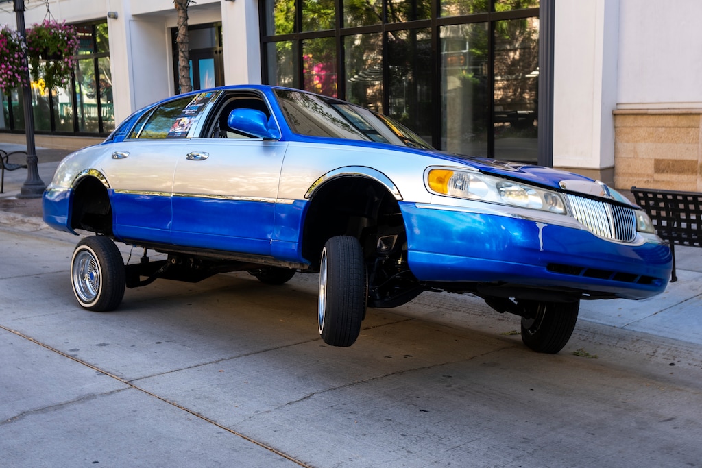 (Rick Egan | The Salt Lake Tribune) The Urban Arts Festival will have a lowrider exhibit in this year's festival, running Sept. 2-4, 2022, at The Gateway in downtown Salt Lake City. This car was on display for a news conference announcing the festival's headliners, Thursday, Aug. 25, 2022.