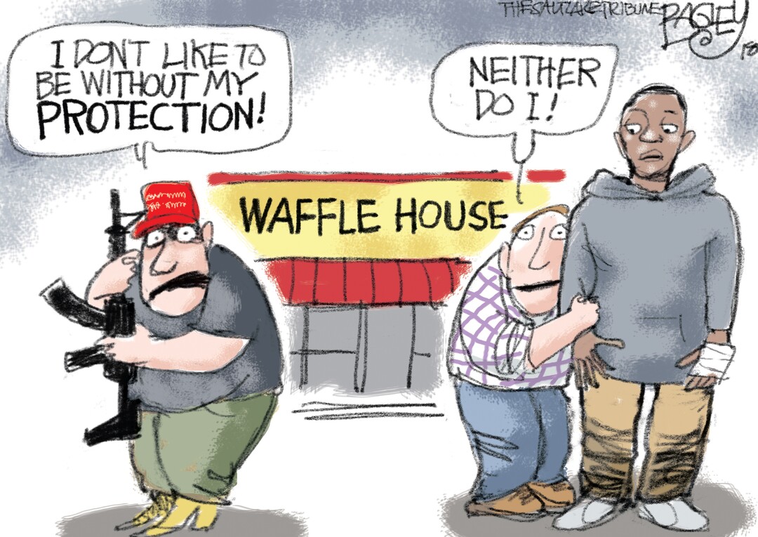 This Pat Bagley cartoon appears in The Salt Lake Tribune on Wednesday, April 25, 2018.