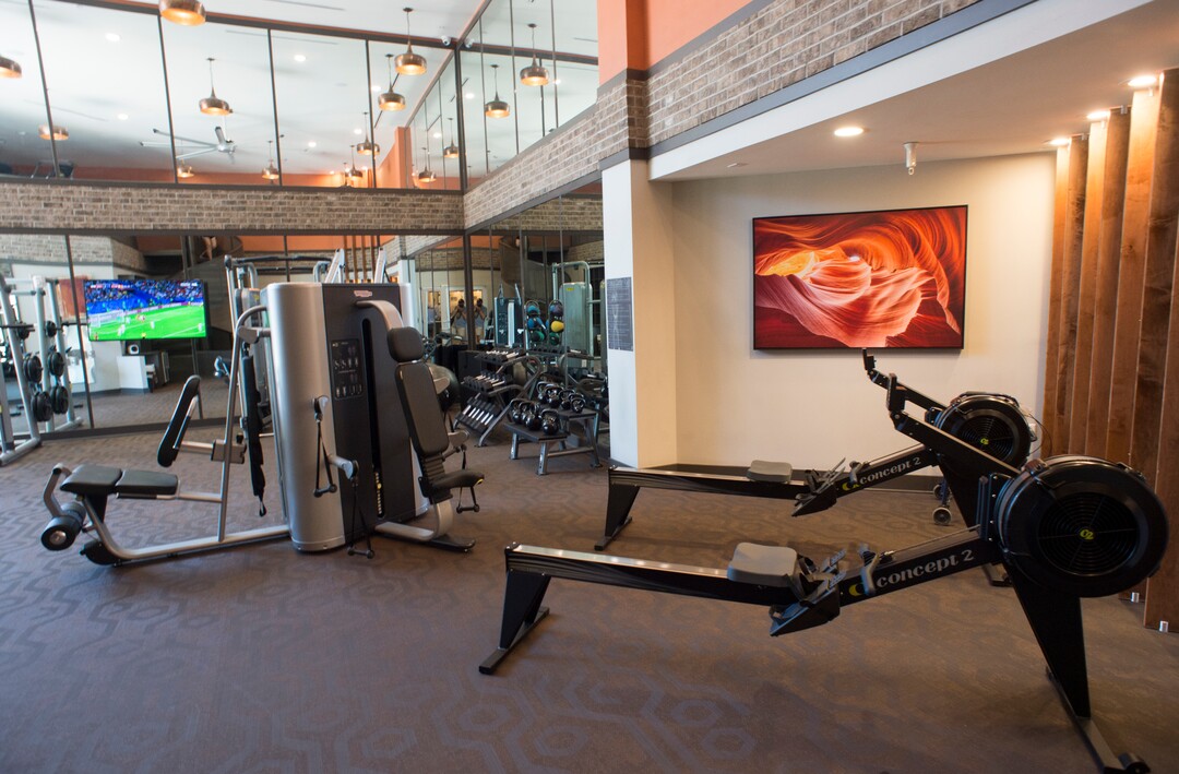 (Rick Egan  |  The Salt Lake Tribune)        The fitness room at Alta Gateway Station located at 505 West 100 South, is the first LEED Platinum certification for a multifamily apartment building in Utah. Wednesday, June 20, 2018.