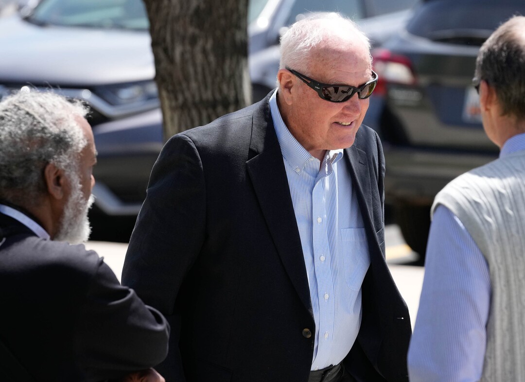 (Francisco Kjolseth | The Salt Lake Tribune) Former Utah football coach Ron McBride arrives for the funeral of former U.S. Sen. Orrin Hatch at The Church of Jesus Christ of Latter-day Saints Institute of Religion in Salt Lake City on Friday, May 6, 2022. Hatch, the longest-serving Republican senator in U.S. history and the longest-serving from Utah, died April 23 at age 88.