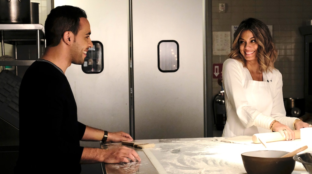 (Photo courtesy of Guy D’Alema/ABC) Victor Rasuk and Nathalie Kelley star in “The Baker and the Beauty.”