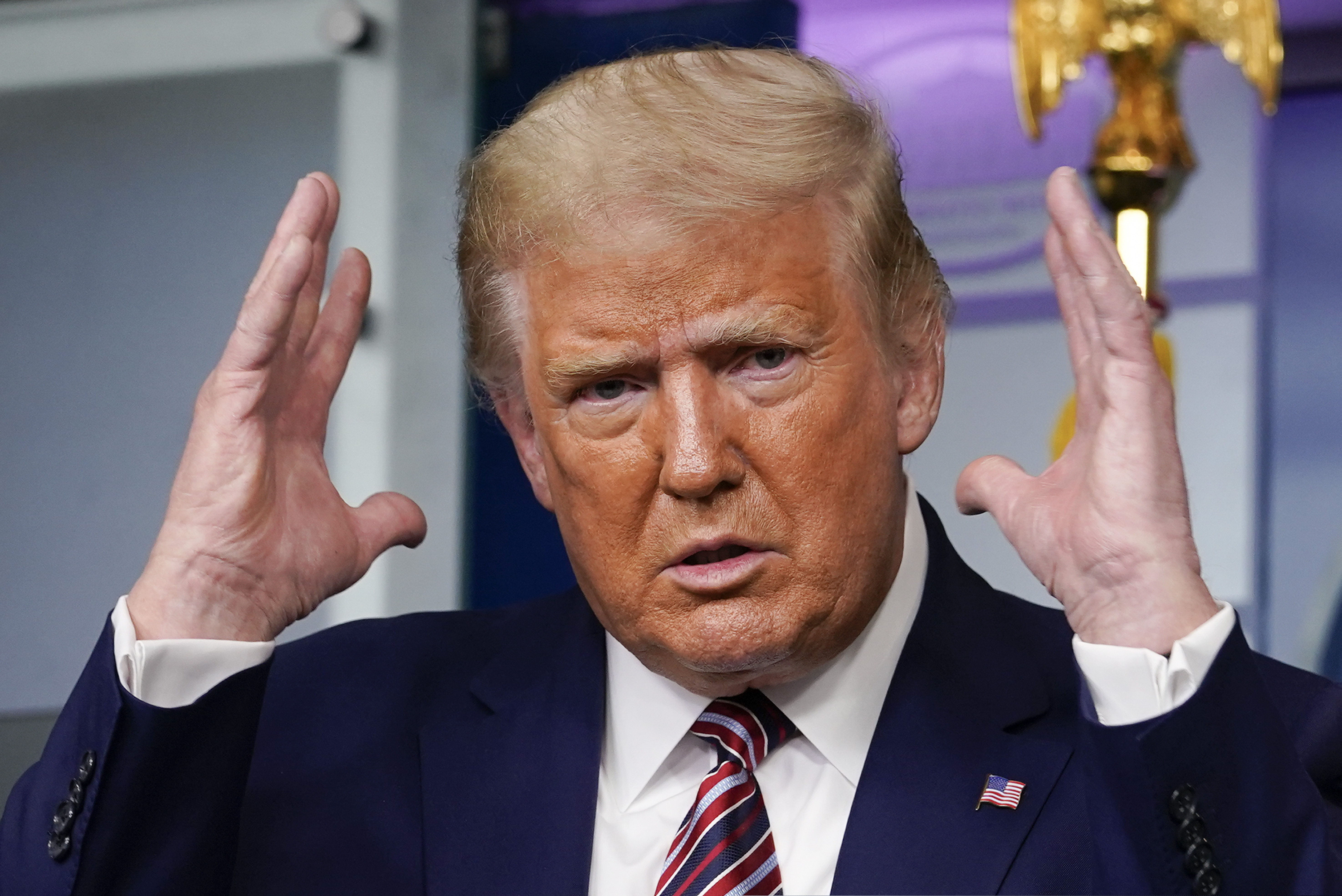 (Carolyn Kaster | AP)  President Donald Trump speaks during a news conference at the White House, Sunday, Sept. 27, 2020, in Washington.