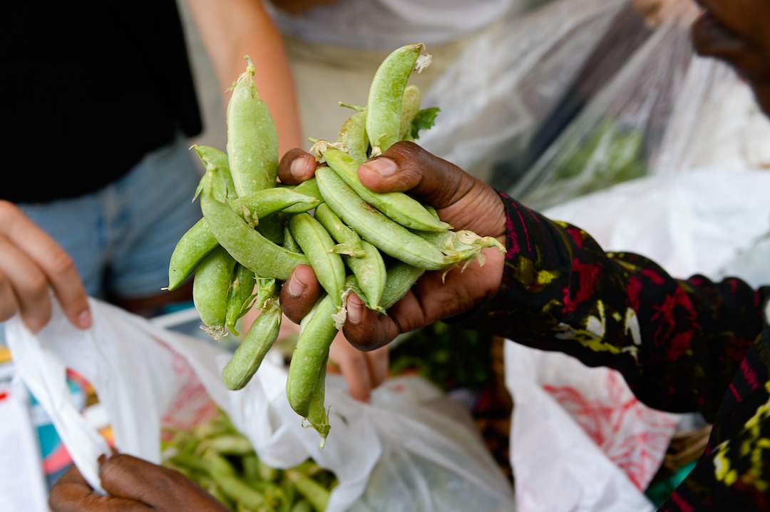 (Francisco Kjolseth  |  The Salt Lake Tribune)   The Sunnyvale Farmers Market at 4013 S. 700 West, draws a weekly refugee clientele on Saturday, July 13, 2019, selling food grown exclusively by refugees living in Utah, specializing in ethnic crops familiar to many of the residents in the Sunnyvale neighborhood.