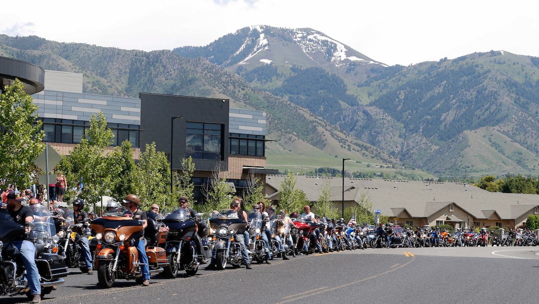 Riders wait to join the procession following services Tuesday, June 4, 2019, in Logan, Utah, for Elizabeth "Lizzy" Shelley, following services  for the  5-year-old girl who police say was taken from her home and killed by her uncle. Her uncle, Alex Whipple, is charged with killing her after his sister let him spend the night at the family's home, prosecutors said. Elizabeth "Lizzy" Shelley disappeared May 25 and was found dead less than a block from her home after a five-day search. (AP Photo/Rick Bowmer)