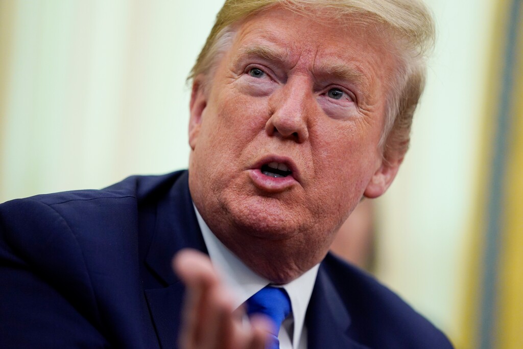 (Evan Vucci | AP) President Donald Trump speaks during an event to sign a proclamation in honor of World Nurses Day, in the Oval Office of the White House, Wednesday, May 6, 2020, in Washington.