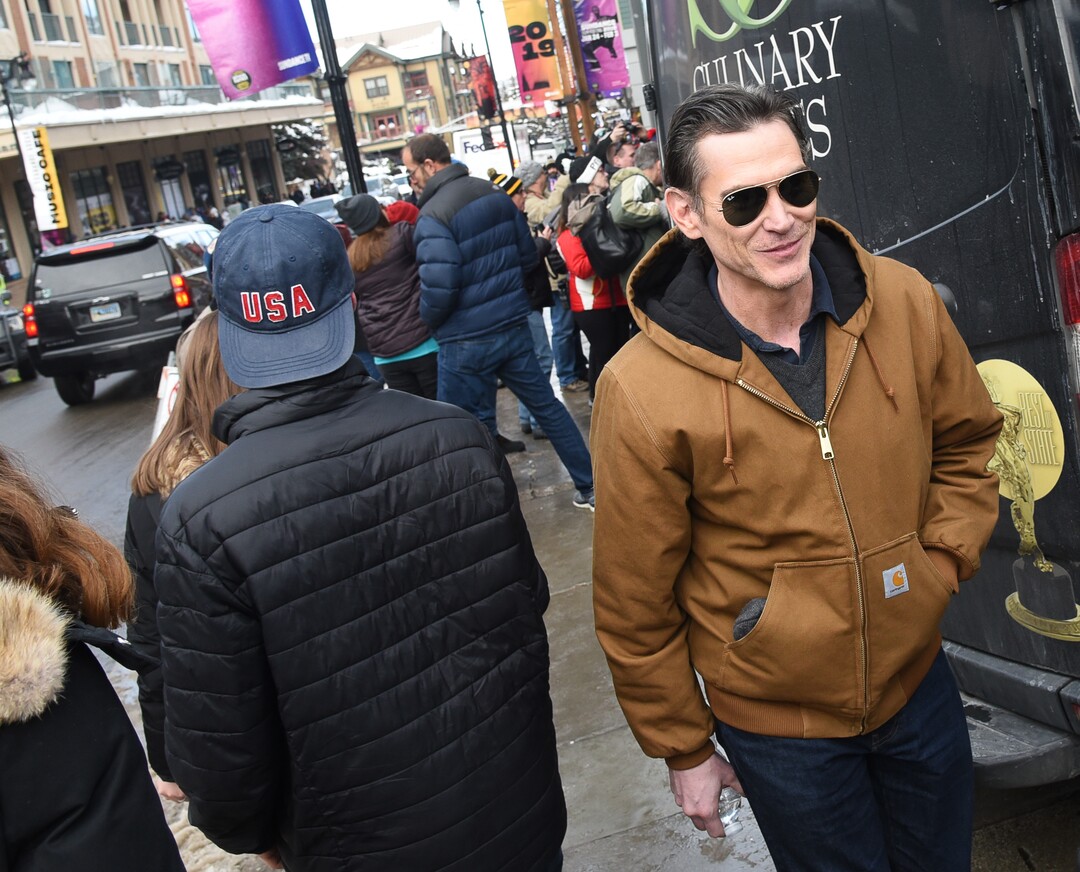 (Francisco Kjolseth  |  The Salt Lake Tribune)  Billy Crudup walks along Main street during the Sundance Film Festival in Park City on Friday, Jan. 25, 2019.