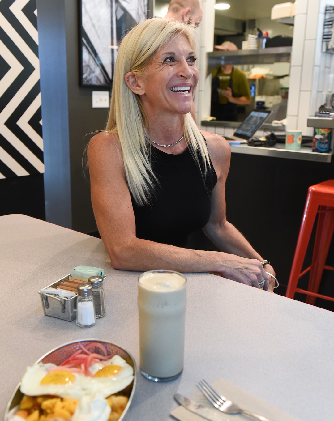 (Francisco Kjolseth  |  The Salt Lake Tribune)  Missy Greis, owner of Salt Lake City's popular Publik Coffee Roasters, talks about Publik Ed's, the newest location near the University of Utah.