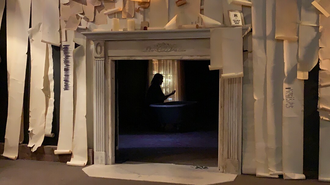 (Graham Brown  |  courtesy of SONDERimmersive) Ashley Wilkinson plays The Mother in the experimental theater group SONDERimmersive's new production, "The Carousel," staged at the Dreamscapes walk-through art installation in The Gateway.