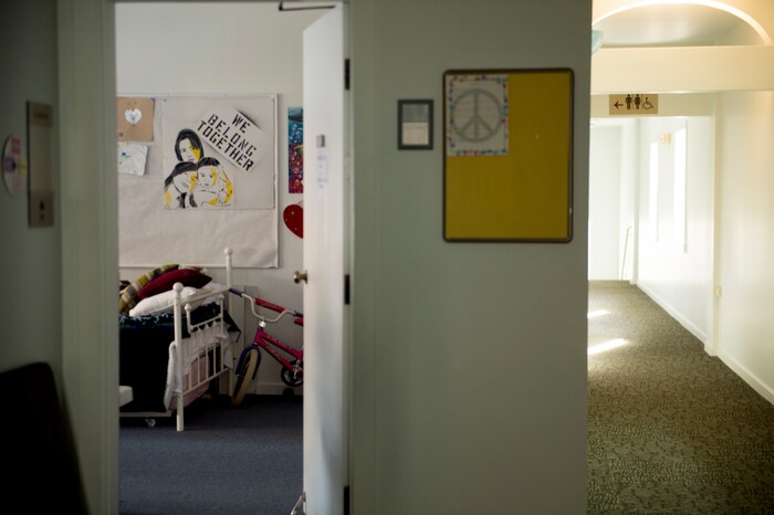 (Jeremy Harmon  |  The Salt Lake Tribune) A view of Vicky Chavez's room at the First Unitarian Church on 1300 East in Salt Lake City on Dec. 14, 2018.