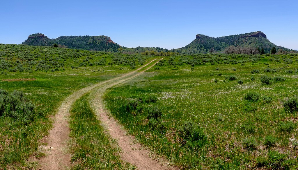 (Trent Nelson | The Salt Lake Tribune) The two buttes that make up the namesake for the Bears Ears National Monument reveal the vast landscape surrounding them as part of the 1.35 million acres in southeastern Utah protected by President Barack Obama. As seen on Friday June 9, 2017.