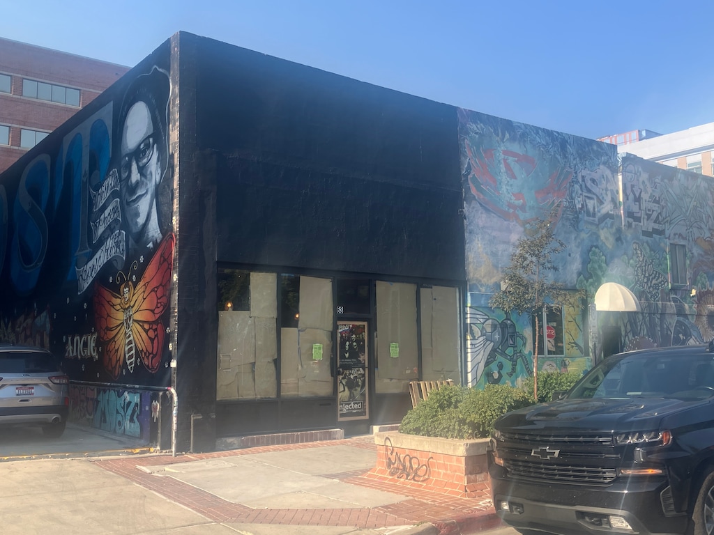 (Sean P. Means  |  The Salt Lake Tribune) The location for Earth & Stones, at 63 E. Exchange Place in downtown Salt Lake City, at the former site of The Heavy Metal Shop, photographed on July 23, 2024. Earth & Stones was granted a full-bar liquor license Thursday, July 25, 2024.