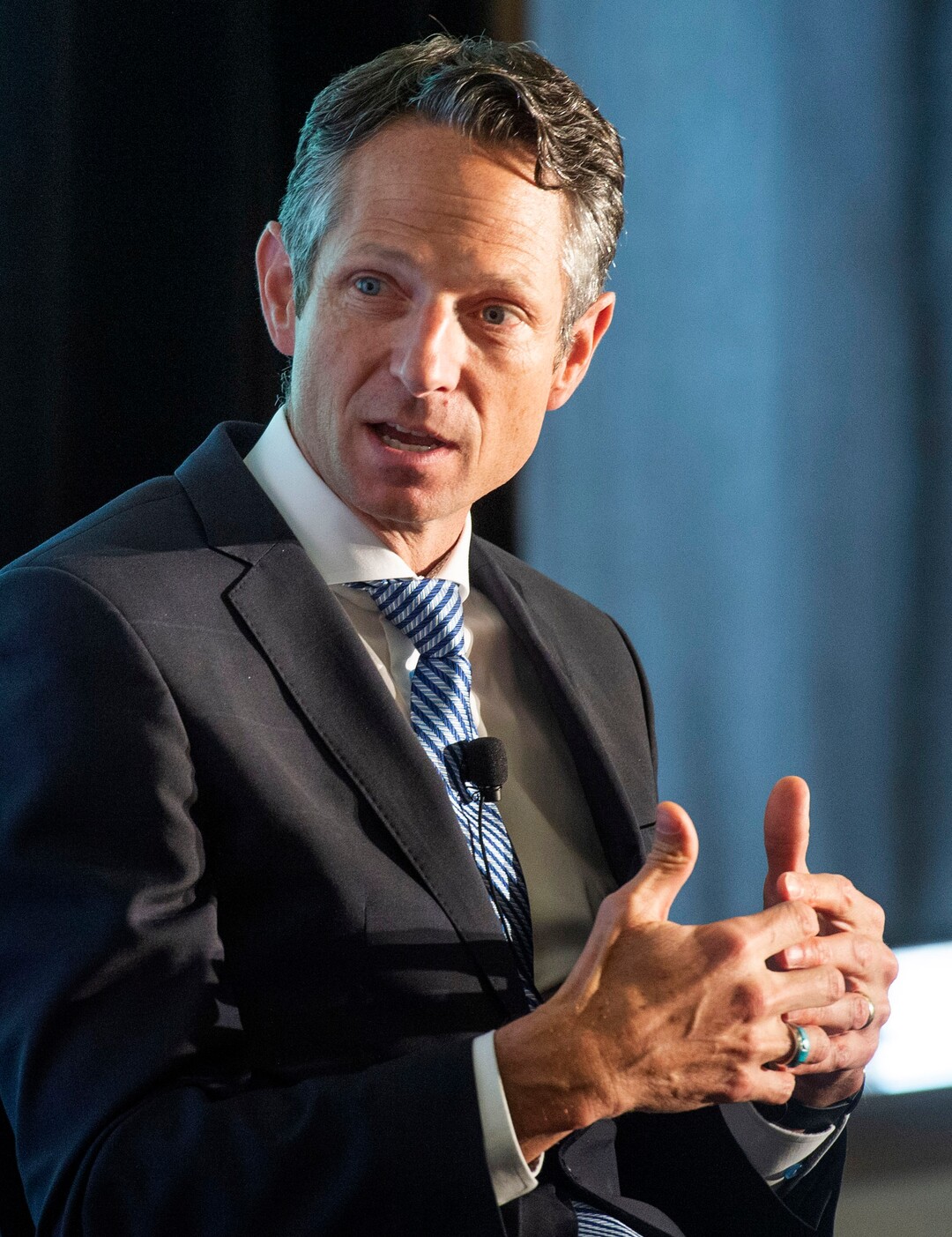 (Rick Egan  |  The Salt Lake Tribune)      Derek Miller, President and CEO of Salt Lake Chamber, makes a few comments during a forum on how American aid strengthens national security and creates opportunities for Utah businesses, sponsored by the U.S. Global Leadership Coalition, at Thanksgiving Point, Friday, April 5, 2019.
